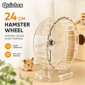 Silent Hamster Running Wheel Wide Transparent Pet Exercise Toy For Golden Bear Easy Clean Cage Accessory