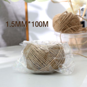 Three hemp rope DIY single garden decoration vintage woven rope 3 rows hemp rope thickness 1.5mm 100m