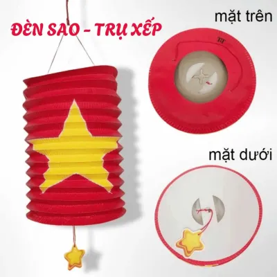 Lồng Đèn Cờ Đỏ Sao Vàng 2/9 Lồng Đèn Yêu Nước Việt Nam Giỏ Tre Nón Lá Mừng Quốc Khánh Trung Thu 2025