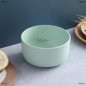 [COD] shiou ชามฟางข้าวสาลีสีแบบนอร์ดิกชามพลาสติกสำหรับใช้ในครัวเรือนทนทานต่อการแตกเป็นวงกลม