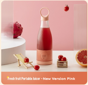 Portable Blender Wireless Magnetic Charging USB Mini Fruit Juice BPA Free Plastic Bottle Cup Juicer Rechargeable Pengisar Buah Ais 果汁机榨汁杯便携充电式