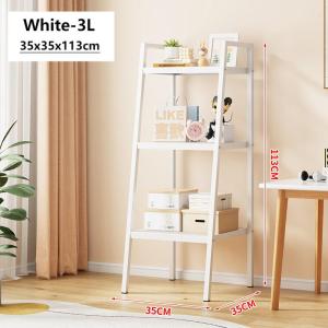Rak Buku Rak Ruang Tamu Serbaguna White/Black 2 Ukuran 3L/4L/5L Rak Penyimpanan Minimalis Rak Bunga