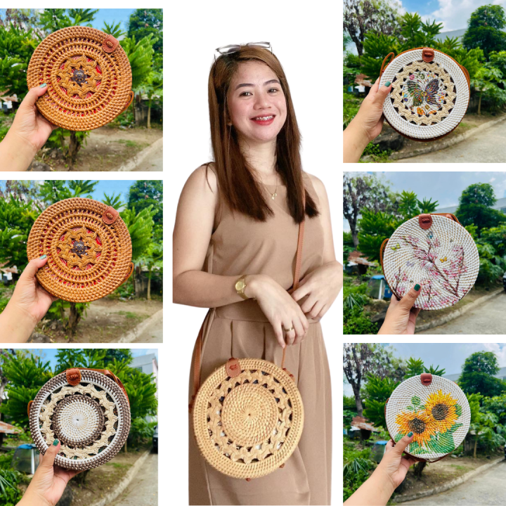 Rattan Round Native Sling Bag Original Rattan Bag From Bali