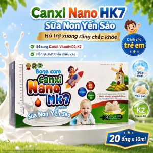 Bone Care Canxi Nano MK7 – Bổ sung canxi hỗ trợ trẻ xây dựng hệ xương chắc khỏe từ sớm