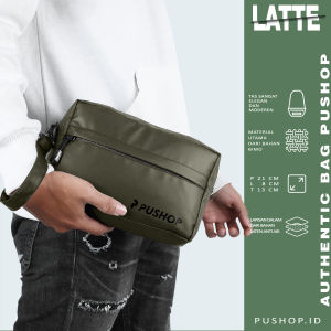 Tas slempang Handbag pria keren terlaris kekinian Pushop Latte terbaru hand bag multifungsi