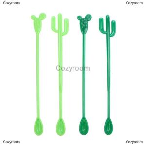 [COD] Cozyroom 6Pcs Plastic Cocktail Muddler Drink Wine Decor Cocktail Swizzle Sticks Prickly Pear Flamingo Wine Stirrer Coffee Puddler
