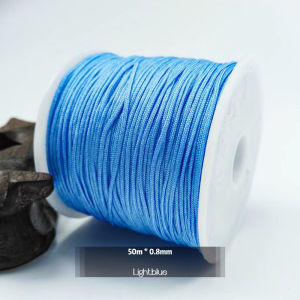 50M/Roll 0.8mm Multicolor Weaving Thread Nylon Cord Thread DIY Tassels Beading Shamballa String Thread Macrame Knot