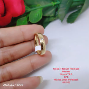 Cincin Titanium Premium Anti Karat Anti Luntur R11-CT5