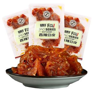 Spicy bean skin bean rolls dried beans spicy strips snack spree sweet spicy and spicy childhood snacks casual
