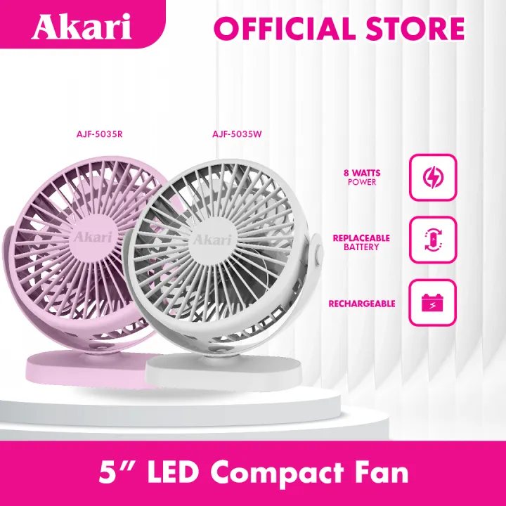 Akari 5" Rechargeable Compact Fan (AJF-5035)