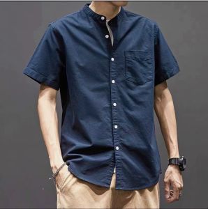 เสื้อเชิ้ตคอจีน แขนสั้น เสื้อเชิ้ตแขนสั้นผู้ชาย CHOW SHORT RALPH T