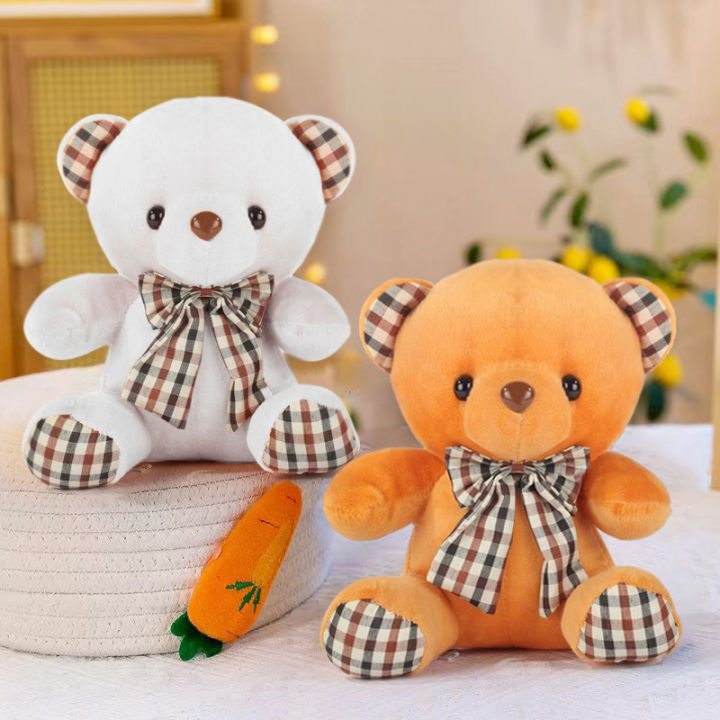 22cm 8inch bear teddy bear Teddy bear stuffed toys plush toy doll  Valentine's Day gift white and brown Lazada PH