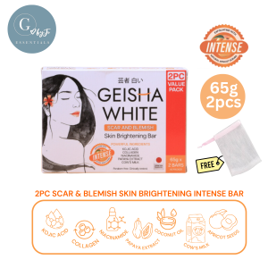 Geisha White Scar & Blemish Skin Brightening Intense Bar 65g x 2pcs