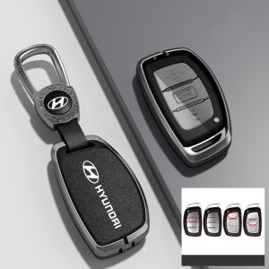 Ốp vỏ chìa khóa ô tô Hyundai Creta Stargazer I10 đời mới loại 34 nút trong suốt da phối viền kim loại bảo vệ
