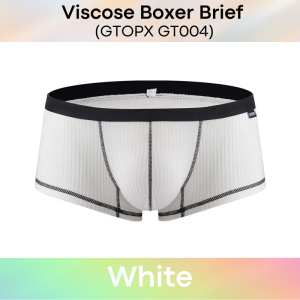 Mens Boxer: Viscose Low Rise Boxer Brief with Contour Lines (GT004)