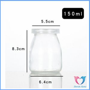 D.S. กระปุกพุดดิ้ง พร้อมฝาปิด 100ml 150ml 200ml สําหรับใส่อาหารเด็ก โยเกิร์ต ของหวาน Pudding Bottle