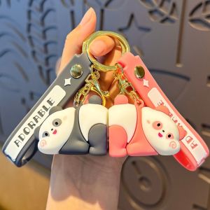 KUXMTC ตุ๊กตาสัตว์ตุ๊กตา พวงกุญแจแม่เหล็กแม่เหล็ก กระเป๋าเป้สะพายหลัง ของตกแต่งแขวน พวงกุญแจแม่เหล็กคู่ อุปกรณ์เสริมกระเป๋า เครื่องประดับคู่คู่ จี้แพนด้าเพนกวิน กระเป๋าโรงเรียนกระเป๋า