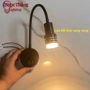 Đèn Led đọc sách chiếu tranh gắn tường phòng ngủ Led 5W 220V PT8501C Ngọc Thắng