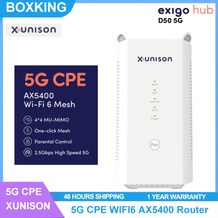 XUNISON Exigo Hub D50 5G CPE AX5400 WIFI 6 Mesh Router