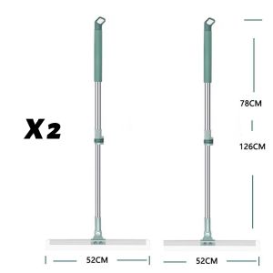 【Local Stock】52cm Magic Broom Silicone Floor Scraper Retractable Floor Wiper Mop Household Bathroom Toilet Floor Mirror Ground Scraping