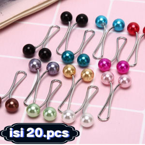 isi 20.pcs / Set Bros Pin Klip Scarf Hijab Hias Mutiara Untuk Wanita Muslim/klip turki/grosir klip turki.grosir aksesories/clip jilbabpeniti jilbab