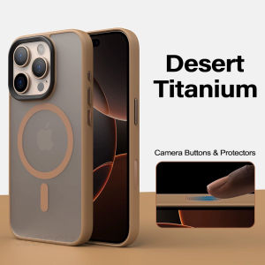 【Camera Button】MagSafe Luxury Magnetic Phone Case For 16 Pro Max Translucent Matte PC Hard Back With Soft TPU Edge Cover For iPhone 16 Plus Military Shockproof Protective Casing