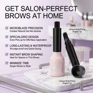 Big Brush Eyebrow Tint 3 in 1 Waterproof Smudge Proof Hairline Filler Press Type Natural Wild Eyebrow Look Brow Pomade Spoolie Brush