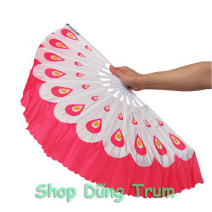 Quạt múa đuôi công nan nhựa đẹp bền (1 đôi)
