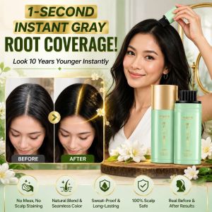 ⚡Ready in Minutes⚡White Hair Cover Pen  Herbal Root Touch Up Stick  Waterproof Temporary Hair Dye  Precise Hairline &amp Temple Coverage  No-Mess Quick Fix for Busy Women &amp Men