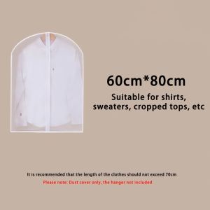 PEVA Zipper Dust Clothes Cover Clothes Dust Cover Case Wardrobe Clothes Protector Hanging Garment Suit Coat Case Cover