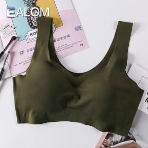 EALOM Japanese Ice Silk Seamless Wireless Push Up Bras Puls Size Sports Vest Sleep yoga Underwear Women