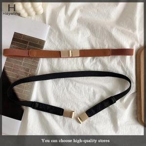Hayating Leather Waistband for Women Dress Shirt Girdle Decoration Accessories Waist Seal Elastic Buckle Fashion All-match Thin Belt