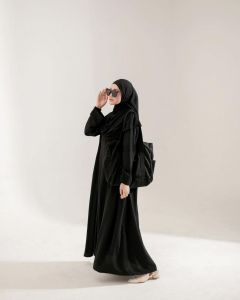 BASIC ABAYA GAMIS POLOS BAHAN CRINKLE AIRFLOW GAMIS PUTIH GAMIS HOMEDRESS BUSUI | GAMIS REISTA