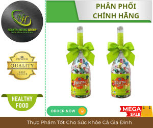 ARCOR - Kẹo Trái Cây ( Rellenos Frutales) Chai Rượu Nhập Khẩu Argentina 300g( Màu Xanh Lá)