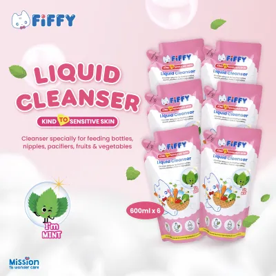 FIFFY LIQUID CLEANSER MINT REL*6 PACKS (600ML) PENCUCI CECAIR (2534X6)