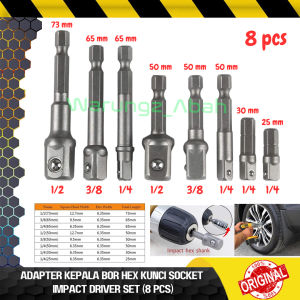ADAPTOR ADAPTER KUNCI SOCKET SOKET CONVERTER KONVERTER ADAPTOR ADAPTER KUNCI SOK SOCK MATA BOR HEX SQUARE DRILL BIT BITS TO IMPACT DRIVER KOTAK HEX SHANK WRENCH KOMPLIT SET MURAH KUAT SERBAGUNA MULTIFUNGSI