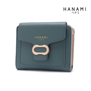 HANAMI Dompet Lipat Wanita Narasu Hijau WA1047G3 Cantik Aesthetic Premium Slot Kartu Atm Resleting
