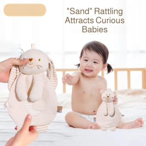 Organic Soothing Towel Baby Sleeper Doll Soothing Toys With Rattling Paper