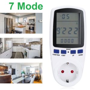 Watt Meter Stop Kontak Pengukur Daya Listrik Wattmeter KWH Volt Ampere Digital Power Meter AC Voltmeter Daya Energy Ukur Biaya PLN