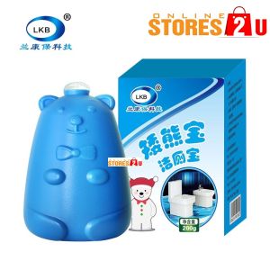 LKB Toilet Bowl Flush CleanerBlue Colour Bear Style Toilets Cleaning Blocks BLOK PEMBERSIH MANGKUK TANDAS (200g)