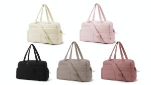 BAGSMART Travel Duffle Bag Gym Bag 31L Puffer Tote Bag Quilted Laptop Weekender Bag for Women