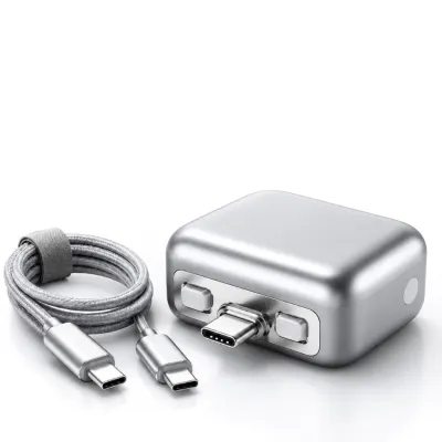 [SG]140W USB-C Auto Pop-Up Charger Adapter Smart Auto Disconnect Fast Charging Dual Current Mode Battery Protection