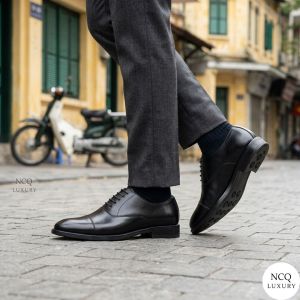 Giầy tây nam da bò - giầy oxford kiểu dáng cổ điển đế phíp gỗ