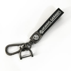 Premium Leather Car Keychain Metal Key Holder Luxury Business Style Key Ring for Men