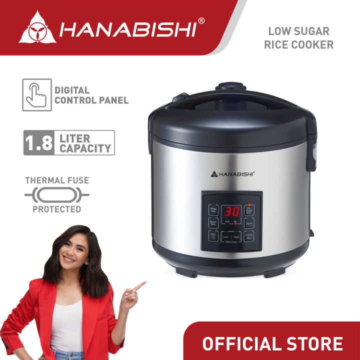 Hanabishi Low Sugar Rice Cooker 1.8L HDESUGAR18MFRC Lazada PH