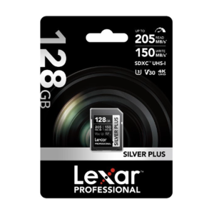 Lexar Silver Plus SD Card 64GB/128GB/256GB Flash Memory Card U3 V30 4K Read Speed Up To 205MB/s USH-I SDXC for SLR Camer