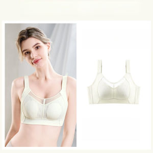 【OFFICIAL】 Breathable Mesh Openwork Bra Summer Thin Breathable Bra Supports Side Boob Support And Anti-sagging Bra Full-coverage Bra With Bunny Ear Cups To Make Large Breasts Appear Smaller