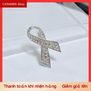 CS Hợp kim đơn giản màu đen trắng Ribbon Pin huy hiệu Trâm tang lễ tưởng niệm Pin tang huy hiệu phù hợp với quần áo trang sức phụ kiện