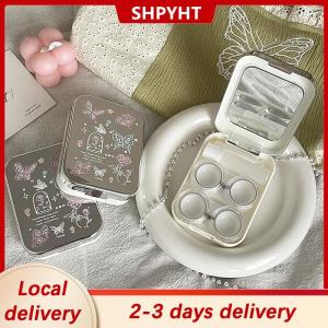 [COD] SHPYHT Local delivery Ship within 24 hours Two Pack Contact Lens Case For Girls Portable Mini Contact Lens Box Contact Lens Container Soak Storage Kit