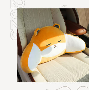 Gối Tựa Lưng Gối Chữ U Trên Xe Ô Tô Hình Chú Chó Shiba Mũm Mĩm Đáng Yêu